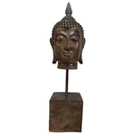 Escultura Cabeça de Buda com Base