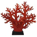 Escultura Coral em Resina Vermelho