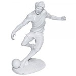 Escultura em Resina Jogador de Futebol 30cmx28cmx14cm