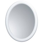 Espelheira Moldura Oval Branca Primor