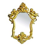 Espelho Arabesco Dourado em Resina