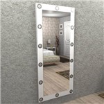 Espelho Camarim Branco de Parede com Iluminação em Spot - Esp03