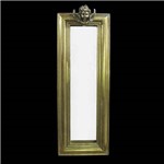 Espelho Clássico Retangular Dourado 50 Cm X 17 Cm