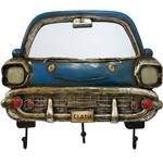 Espelho com Frente de Carro 54x62x6cm Resina Azul - Oldway