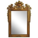 Espelho com Moldura Clássica Dourada Estilo Fracês