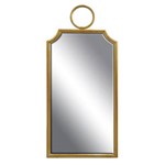 Espelho com Moldura em Aço Dourado
