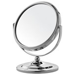 Espelho de Aumento Dupla Face Basic 3x Cromado - G-Life