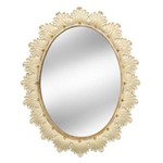 Espelho de Parede Oval Bege Vitoria 47cm Espressione