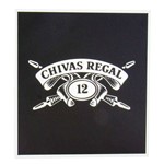 Espelho Decorativo - Chivas Regal - Moldura Prata - Fundo Preto