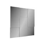 Espelho Decorativo Escala 3D 90 Cm Off White