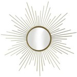 Espelho Decorativo Reflexo Fortius 60cm Dourado