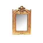 Espelho Haiti Ouro Velho em Resina - Arte Retrô - 22x15 Cm.
