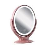 Espelho Maquiagem Makeup LED Ampliação 7X Rotação 360 Graus 3 Níveis de Luz