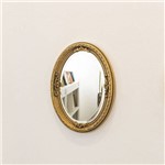 Espelho Oval Ornamental Classic 37cmx25cm Santa Luzia Ouro Envelhecido