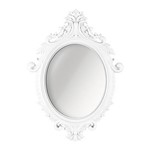Espelho Oval Rococó Branco - Mart