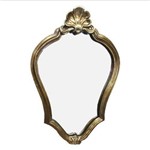 Espelho Poliresina - Moldura Dourada 44cm