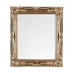 Espelho Quadrado Pequeno Moldura Trabalhada Cobre -33x28,5c