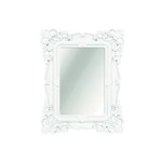 Espelho Retangular Arabesco Branco 32x26cm