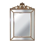 Espelho Retangular em Moldura Dourada Francesa Clássica