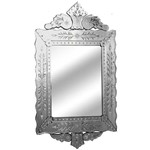 Espelho Veneziano Clássico Luiz XV com Peças Sobrepostas