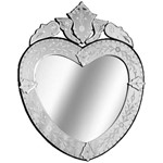 Espelho Veneziano com Moldura Bisotada e Formato de Coração
