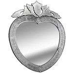 Espelho Veneziano Grande Bisotado Formato de Coração