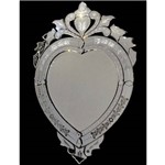 Espelho Veneziano Love 95cm - Moldura em Vidro Trabalhado