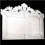 Espelho Veneziano Retangular Grande Clássico de Corte Bisotê