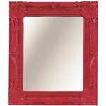 Espelho Vermelho Pequeno Moldura Decorada Flash