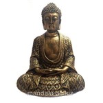 Estátua de Buda Hindu Dourado Resina 22cm