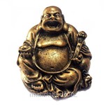 Estátua de Mini Buda Chinês Sorridente Resina
