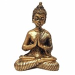 Estátua de Mini Buda Hindu Resina Dourado 8,5cm