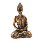 Estátua de Mini Buda Hindu Tibetano Dourado Resina 9cm