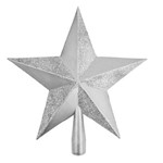 Estrela de Árvore de Natal 23cm Prata
