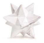 Estrela Decorativa Branca de Cerâmica Marmorizada 9860 Mart