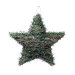 Estrela Rústica Decoração Natal Verde