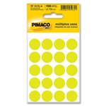 Etiqueta Adesiva Pimaco Identificacao - Tp 019 Mm 100 Un Amarelo Fluor Tp19 Amarelo Fluor