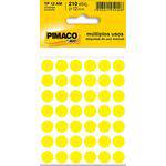 Etiqueta para Identificação Tp-12 Amarelo 12 Mm com 210 Etiquetas Pimaco