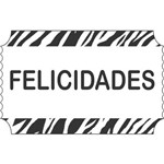 Etiqueta para Presente Felicidades Redonda Azul/bc Ct.c/100 Grespan