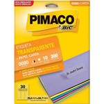 Etiqueta Pimaco Inkjet+laser Transparente Carta 0080