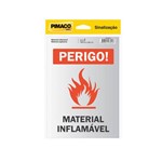 Etiqueta Pimaco Sinalização 14x19 "material Inflamável"