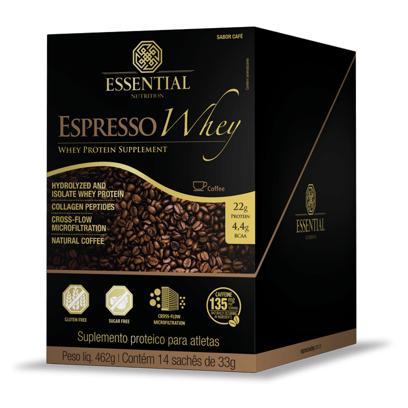 Expresso Coffe Whey (14sachês-33g) Essential Nutrition