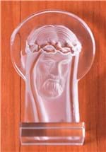 Face de Cristo de Cristal - 7 Cm | SJO Artigos Religiosos