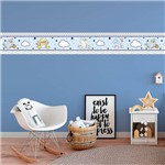 Faixa Decorativa Amiguinhos Baby Azul Marinho 7m por 15cm