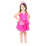 Fantasia Barbie Princesa Pop Star Rosa Infantil Pop G