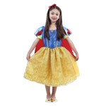 Fantasia Branca de Neve Infantil Super Luxo - Disney Princesas P