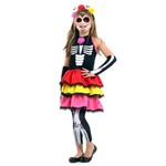 Fantasia Caveira Mexicana Colour Infantil - Halloween P