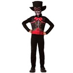 Fantasia de Halloween Infantil Caveira Mexicana com Gorro e Chapéu