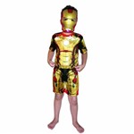 Fantasia Infantil - Homem de Ferro 3 Macacão Curto com Máscara - Tam M - Rubies 0903