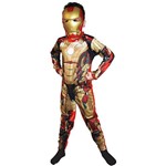 Fantasia Iron Man 3 Dourada Longo Standard - Rubies